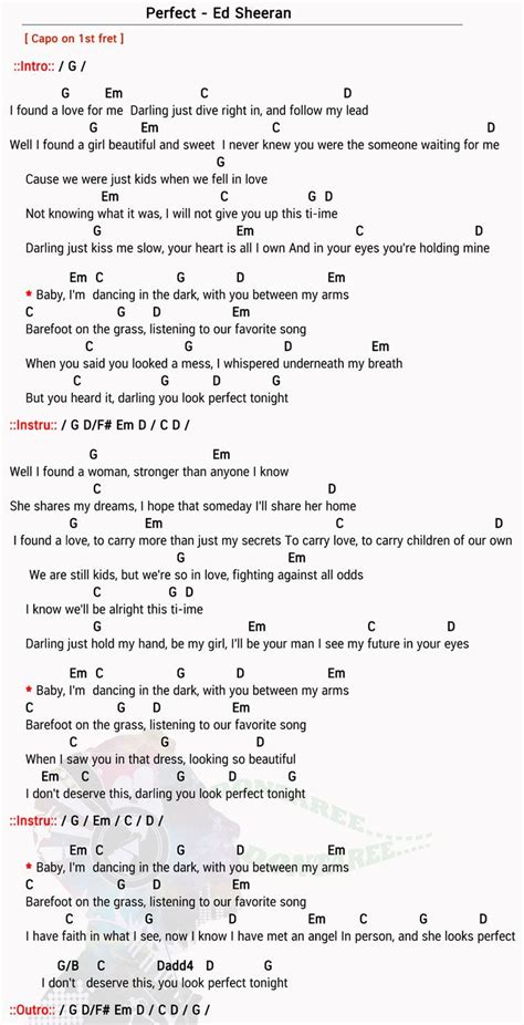 PERFECT CHORDS by Ed Sheeran @ Ultimate.